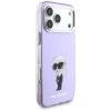 Etui Karl Lagerfeld IML Aquarelle Karl   & Choupette & Logo MagSafe do iPhone 17 Pro Max fioletowy